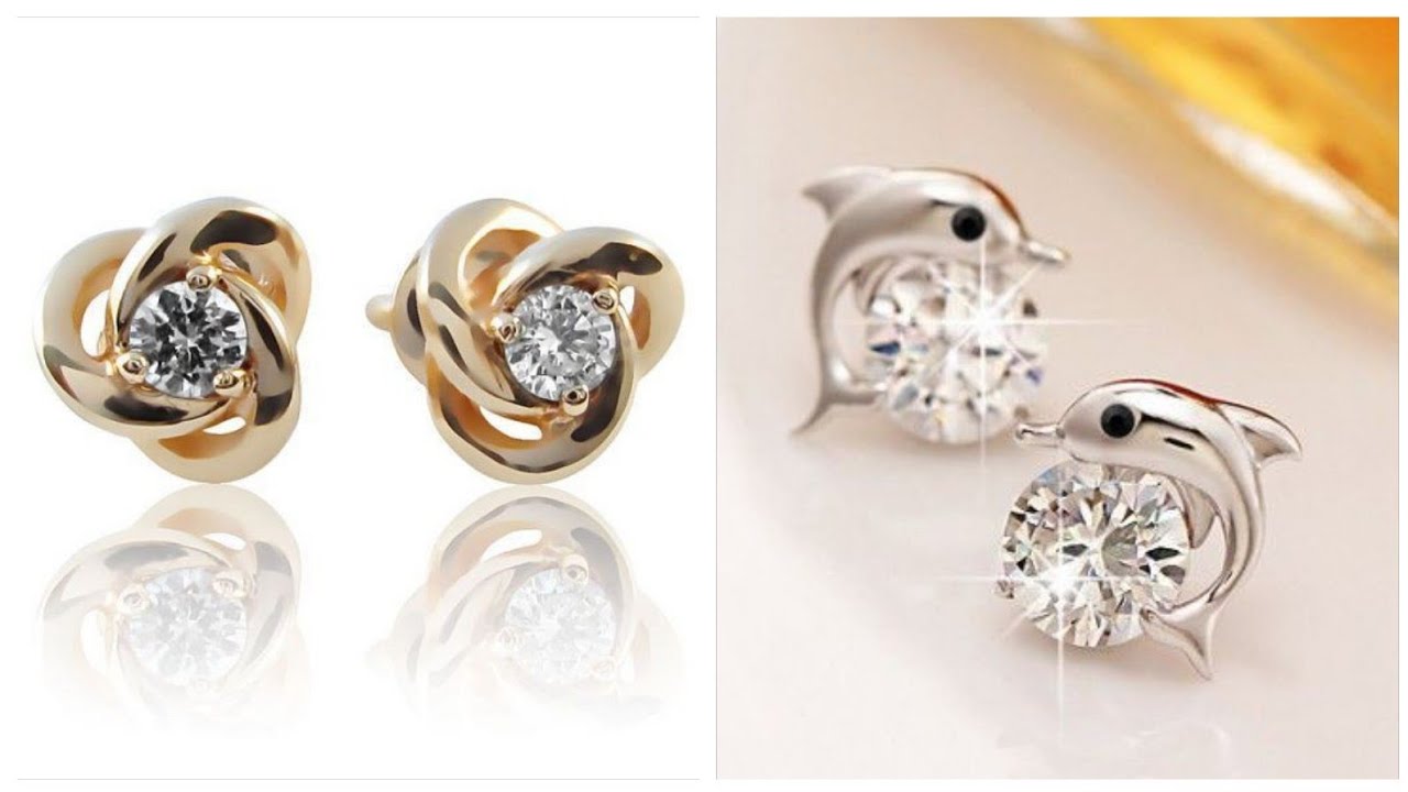 Top 50 most impressive beautiful trendy diamond earrings/crystal made ear studs new collection 2023