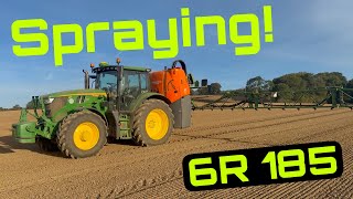John Deere 6R 185 Pre Emergence Spraying! Amazone UF 2002 !