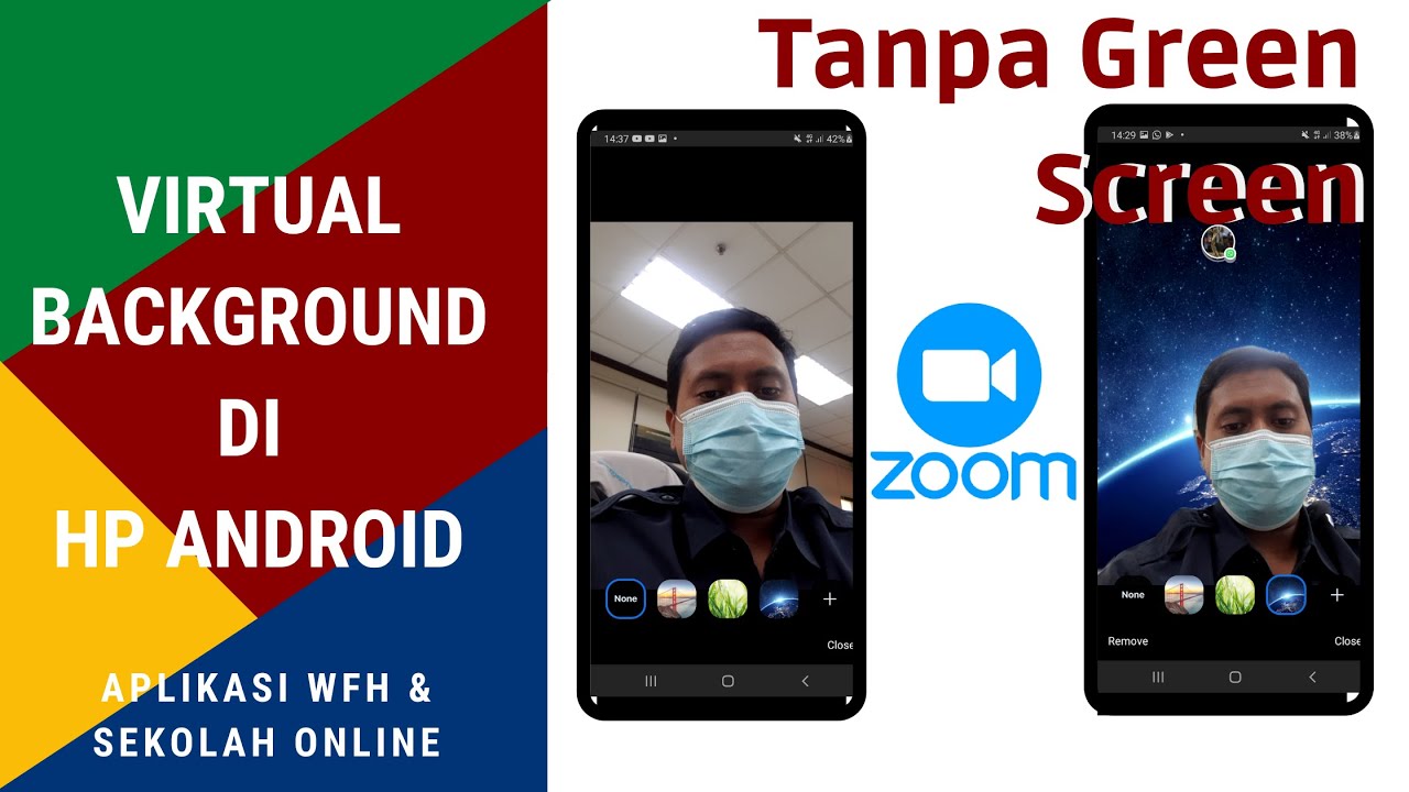 Virtual Background Zoom Di Hp Cara Ganti Virtual Background Zoom Android Youtube