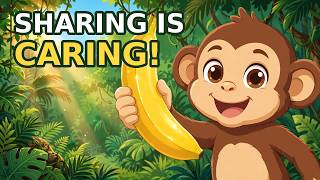 Milo the Monkey Shares His Bananas 🍌 | A Story About Sharing for Kids | Milo's Jungle Tales