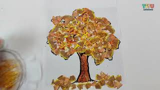 Lets make Pencil Tree. आइये पेंसिल वेस्ट से ट्री बनाये || TITU learning