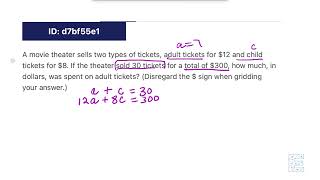 SAT Math Review | Question ID: d7bf55e1