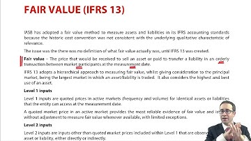 Fair Value (IFRS 13) - ACCA (SBR) lectures