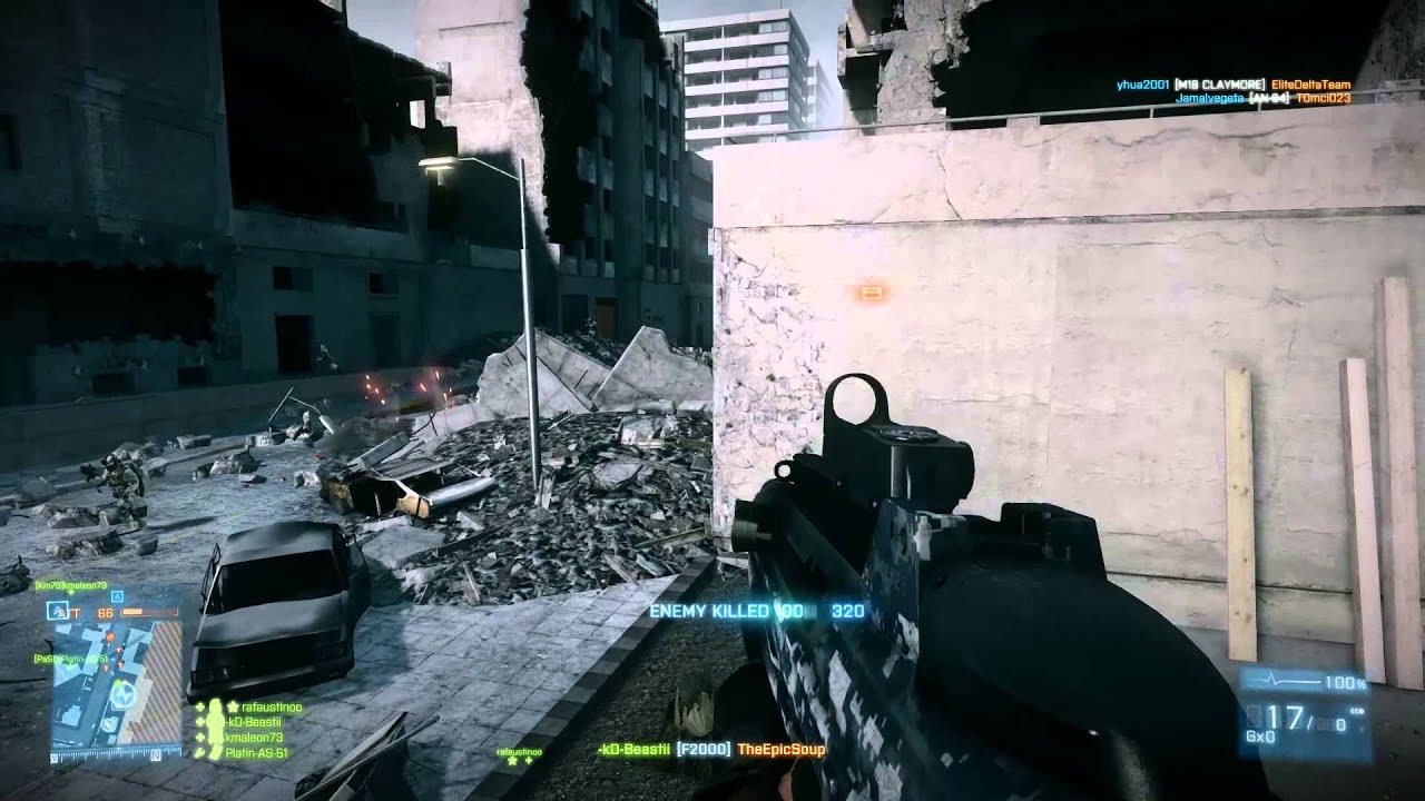 F2000 RAMPAGE! [55-5] Rush Defence! | Battlefield 3 Grand Bazaar