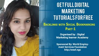 Off Page SEO: Backlinks With Social Bookmarking | DigitalMarketingLearner | Part 1