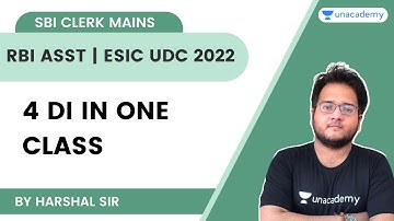 4 DI IN ONE CLASS | RBI ASST. | ESIC UDC | SBI CLERK | HARSHAL SIR | The Bankers