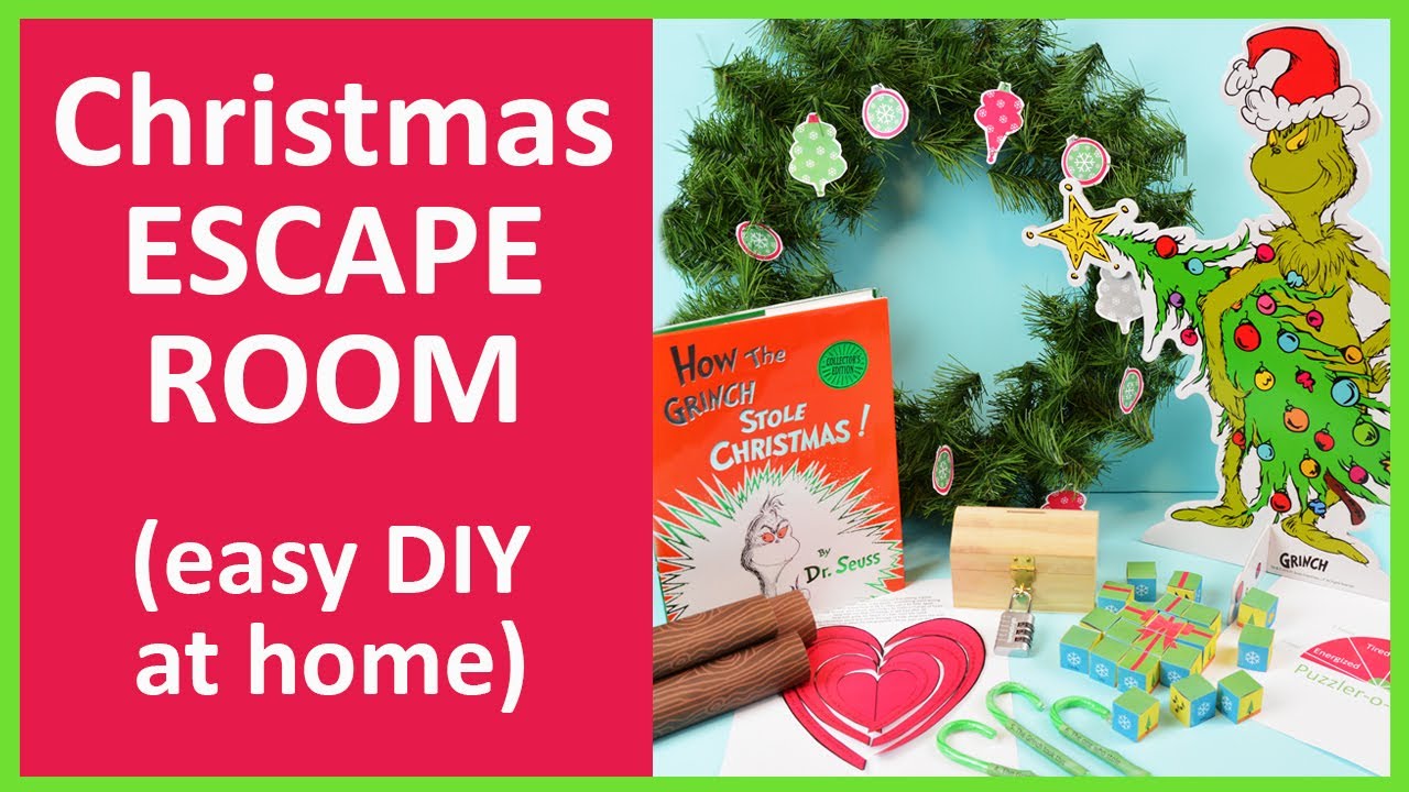 How to Create a DIY Grinch Christmas ESCAPE ROOM at Home (Best