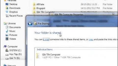 Cách chia sẻ File trong Mạng Lan Win 7