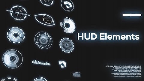 40 HUD Elements Pack Motion Graphics Templates