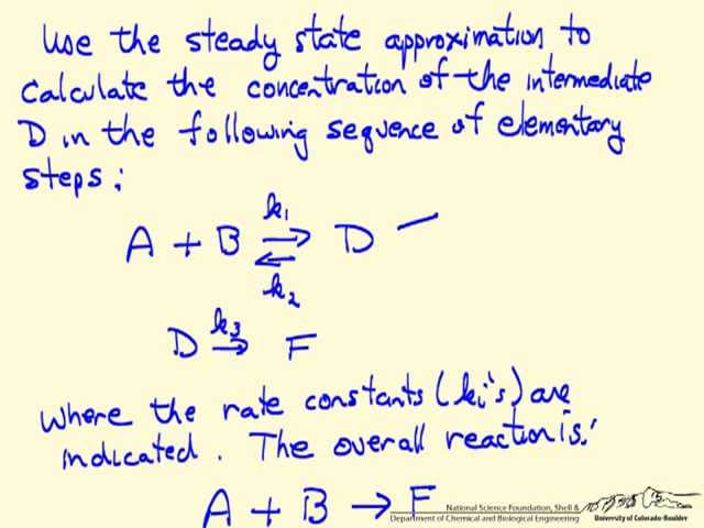 Steady State Approximation