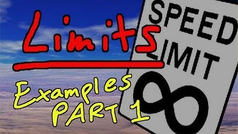 Limits - Examples Part 1