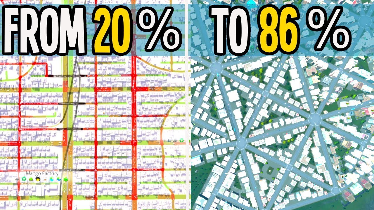 From Terrible 20% to Amazing 86% Traffic Fix in Cities Skylines city planner interview questions