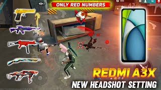 Free Fire Headshot Setting 2026 || Redmi A3X Sensitivity Setting 😱 Free Fire 🔥 Max 