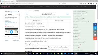 List few differences between Serializable and Externalizable in Java. | javapedia.net
