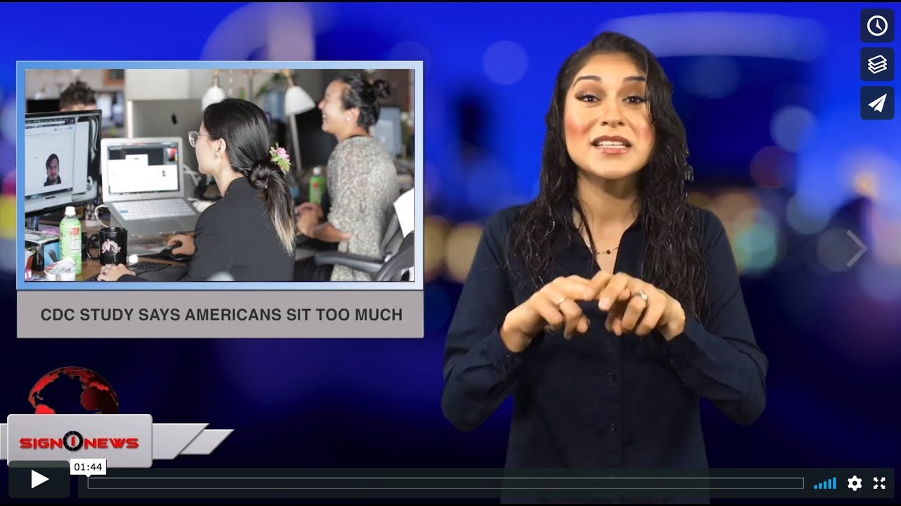 CDC study says Americans sit too much (ASL - 11.21.18) - YouTube