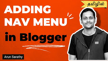 How to Add Custom Navigation Menu Items to Blogger Blog Tamil
