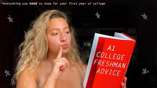 EVERYTHING you need to know freshman year of college (must watch) | college freshman advice