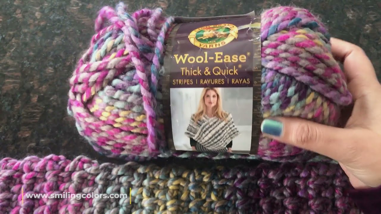 Crochet Moss Stitch Scarf using Wool Ease Thick and Quick 