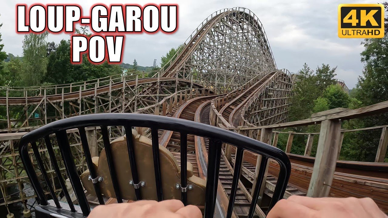 LoupGarou POV (Front Row, 4K 60FPS), Walibi Belgium Vekoma Wood