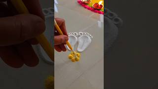 Easy Rangoli Design ❤️✨#youtubeshorts #shorts #rangoli #rangolidesigns #ayodhya #ramtemple