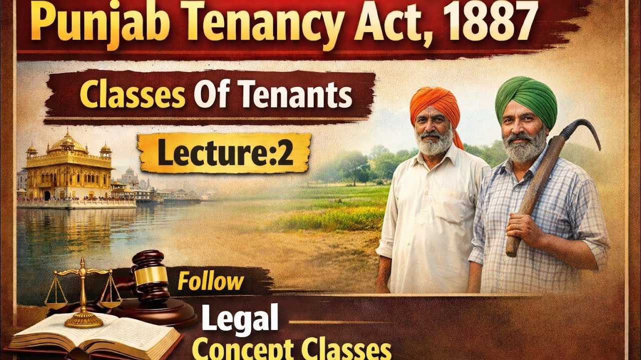 Classes of Tenants under Punjab Tenancy Act | Law Exams