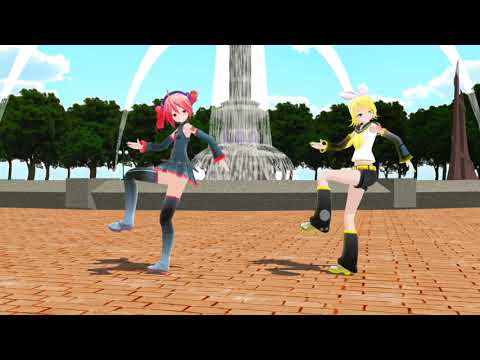 【MMD】 鏡音リンと重音テトでトゥイー・ボックスの人形劇場