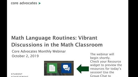 Math Language Routines: Vibrant Discussions in the Math Classroom (October 2019 Webinar)