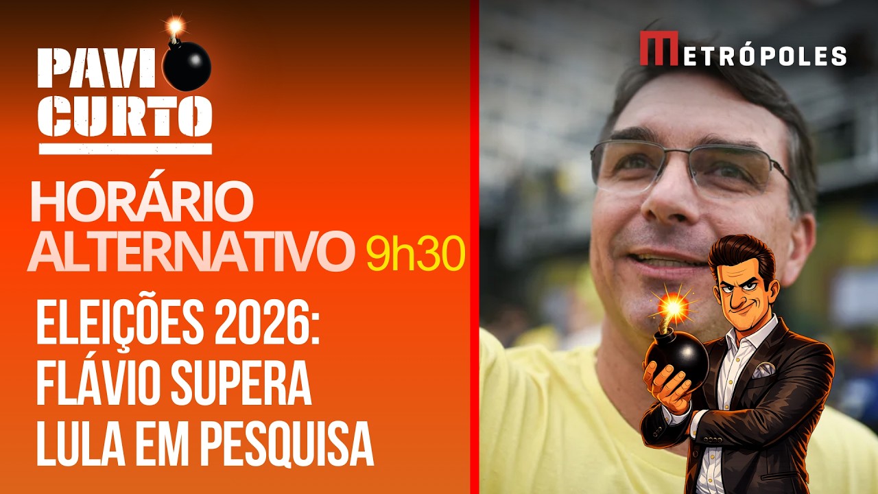 Reprise Pavio Curto com Pavinatto (24/2): Flávio na frente de Lula, Rachas no PL e mais notícias