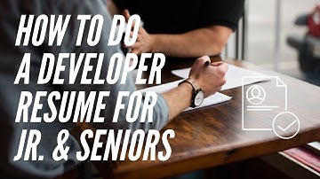 Setting Up Your Resume for Jr. and Senior Developers with Employed Engineer Dylan Israel