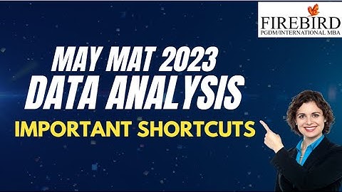 MAT 2023 | DATA ANALYSIS | IMPORTANT SHORTCUTS | #mat2023 #matmba2023