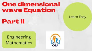 Lec:02: Maths III ||One Dimensional Wave Equation|| Non zero velocity|| Engineering Maths