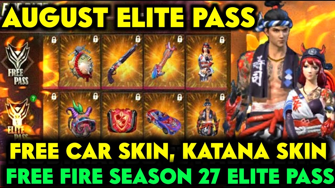 SEASON 27 ELITE PASS FREE FIRE || FREE FIRE AUGUST 2020 ELITE PASS FULL REVIEW || BEASTARMY
