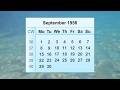 September 1958 Calendar