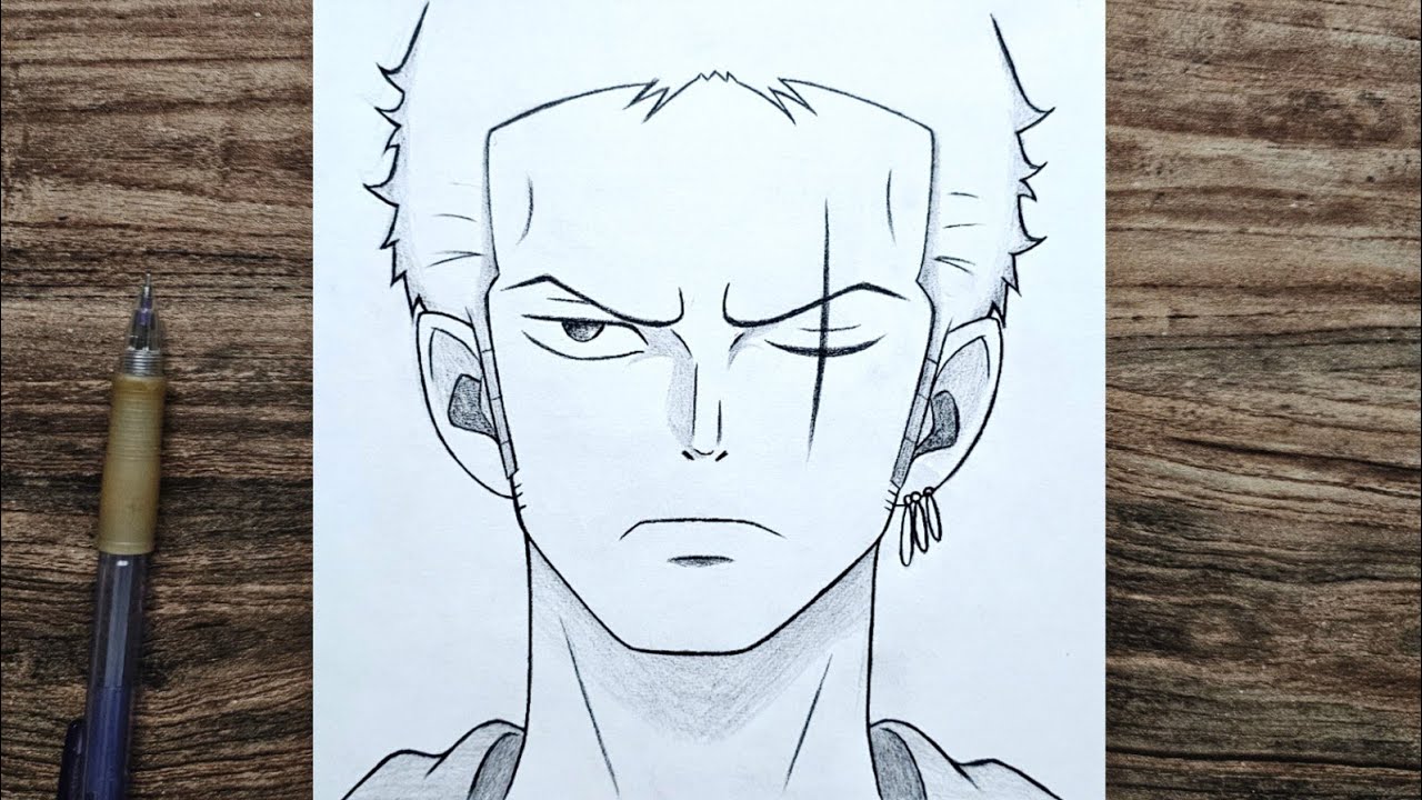How to draw Zoro easy | Zoro from One Piece step by step | anime character tutorial