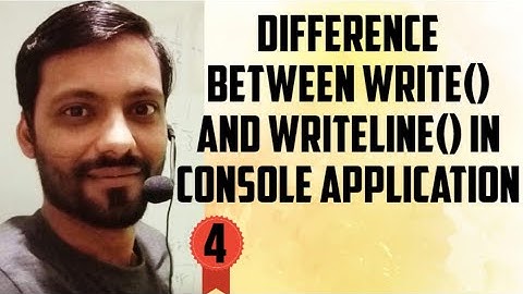Difference between write() and WriteLine() in Console Application
