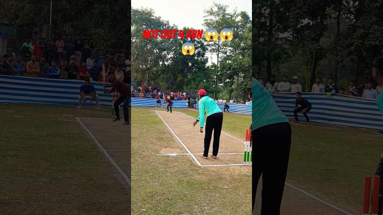 Not out 4 run😱😱😱 