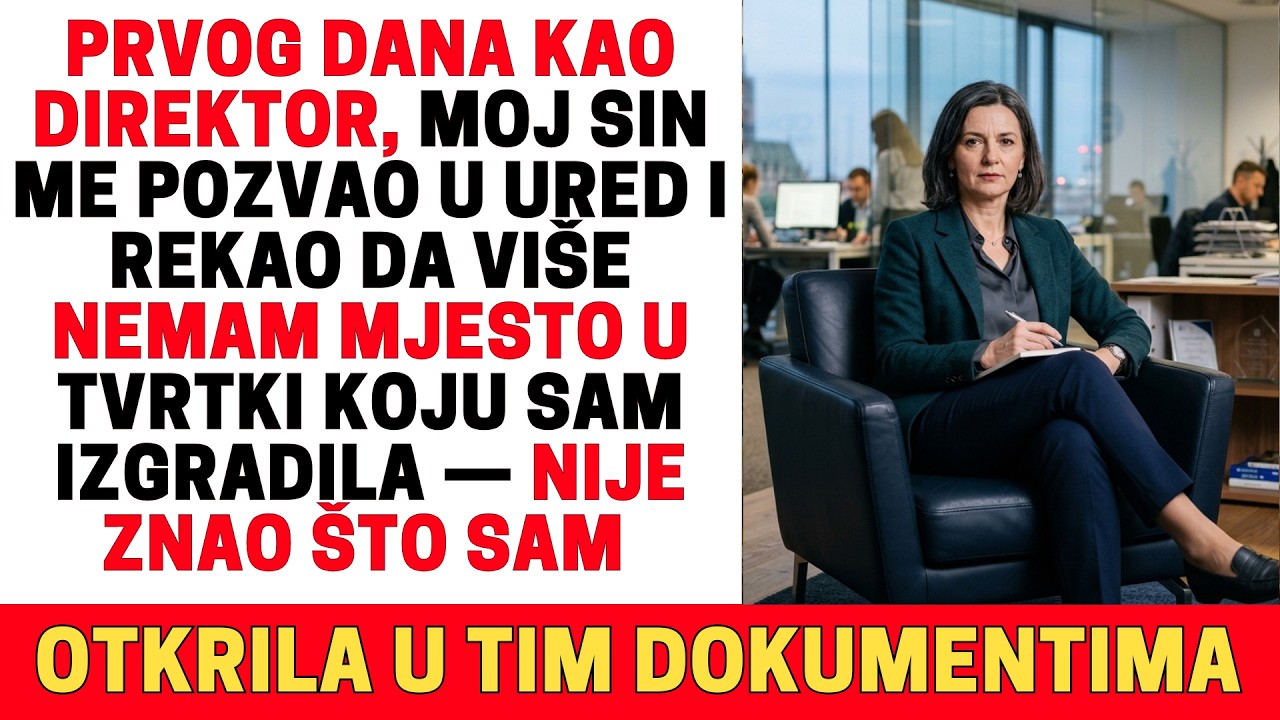 PRVOG DANA KAO DIREKTOR, MOJ SIN ME OTPUSTIO — NIJE BIO SPREMAN NA ONO ŠTO SAM UČINILA