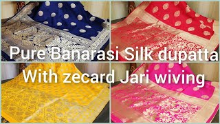 Pure Banarasi Silk Dupatta With Zecard Jari Wiving