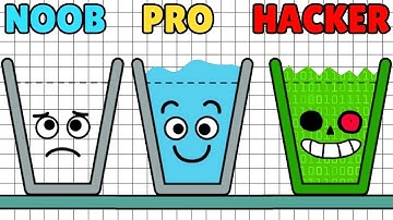 NOOB vs PRO vs HACKER in Happy Glass Colors Gameplay