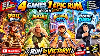 run jump game 🔥 Rail Rush vs Jumanji vs Subway City vs Agent Dash | Which Is Best? screenshot 1
