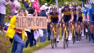 Omi Opi Fan Causes Huge Crash in Tour de France Stage 1 2021