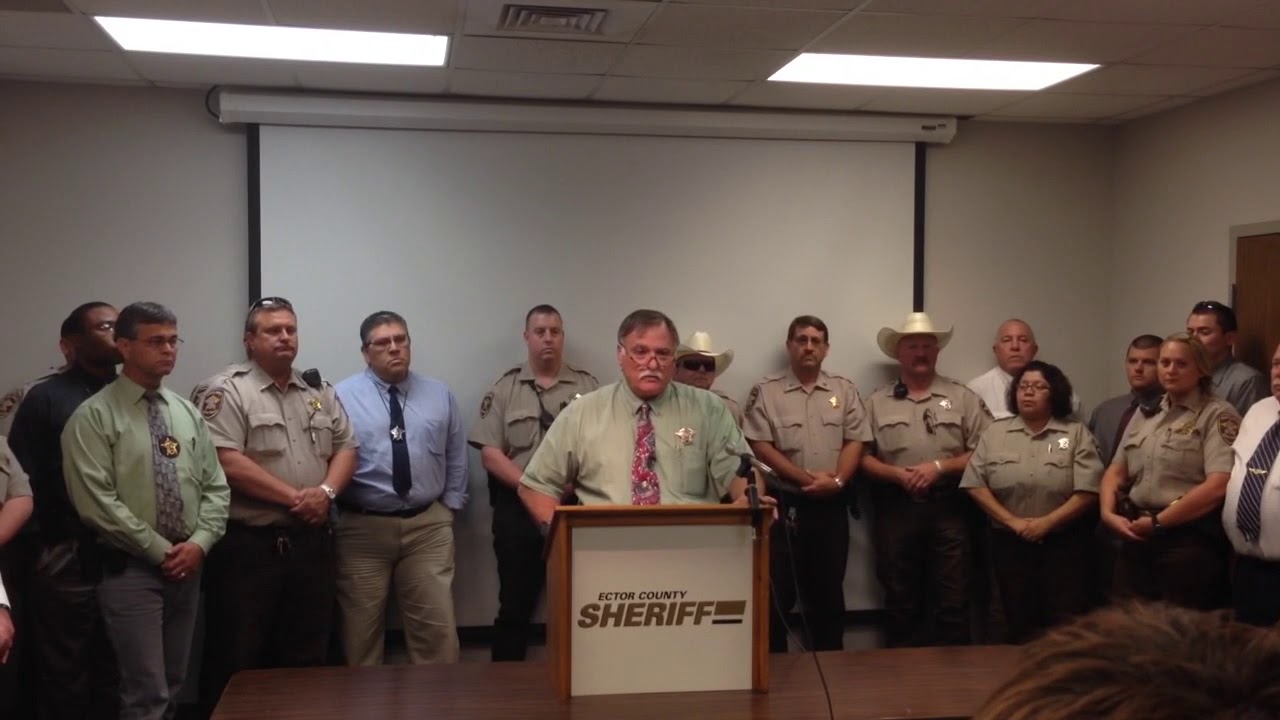 Ector County Sheriff Mark Donaldson addresses the media YouTube