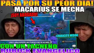 PASA X SU PEOR DIA!! MACARIUS SE MECHA CON TACNEÑO Y SE DICEN DE TODO, RUBICK EVANGELICO 1/15 DOTA 2