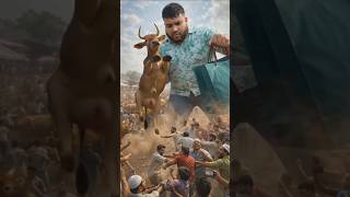Giant Boy Goes to Eid Cattle Market 😱 Epic Funny Chaos|দানব ভাই গরু কিনতে এসে বাজার উল্টে দিল #funny