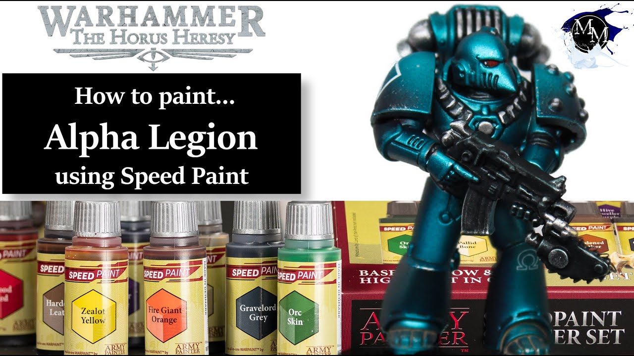 How to Paint Alpha Legion using Speed Paints for Warhammer The Horus