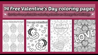 Get 14 Free Coloring Pages for Valentines Day Get 14 Free Coloring Pages for Valentines Day