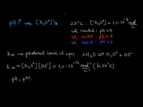 Video: Care este pH-ul unei soluții apoase cu o concentrație de ioni de hidrogen?