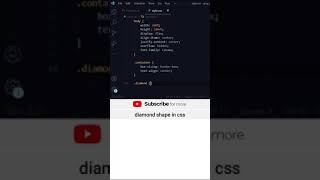 diamond shape in css #css #html #jquery #programmer #Shorts