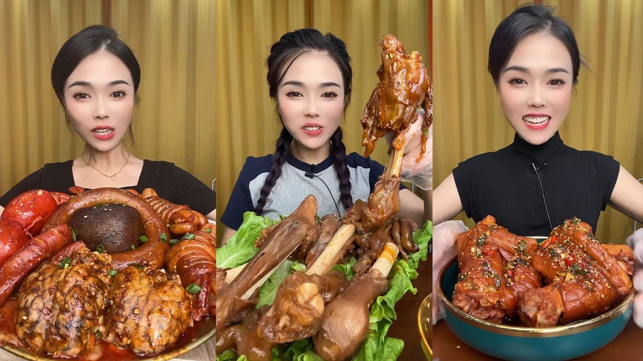 ASMR MUKBANG​ DUCK THIGHS EATING SHOW COOKING FOOD @KIKI FOOD