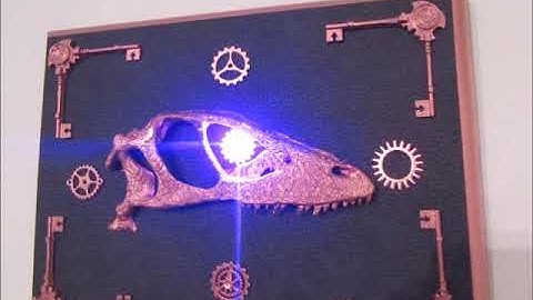 3D Printed T Rex Skull LED Picture